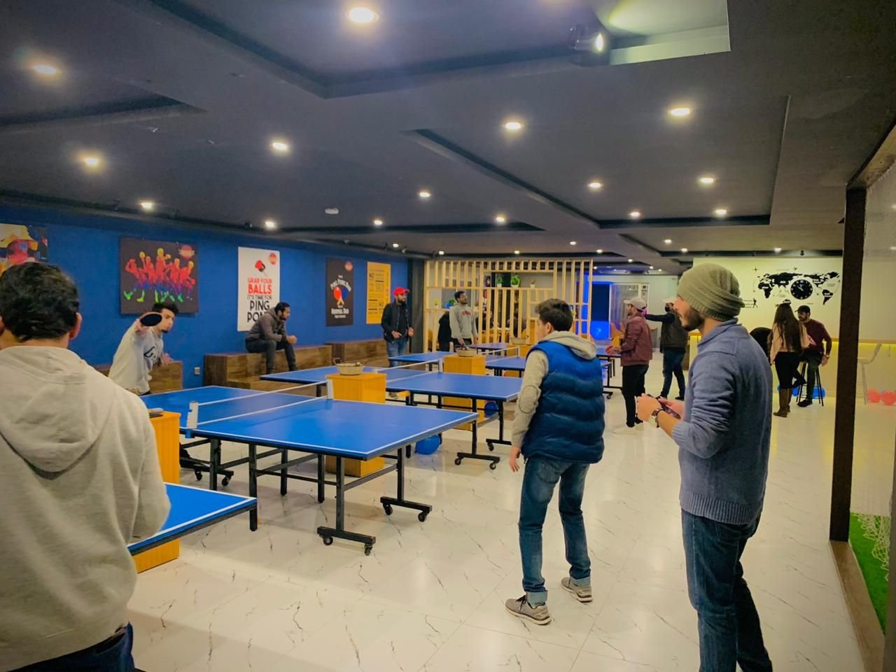 Players at the tables during opening week